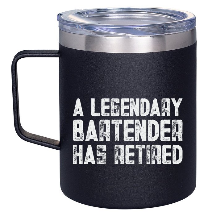 Legendary Bartender Has Retired Funny Retirement 12oz Stainless Steel Coffee Mug