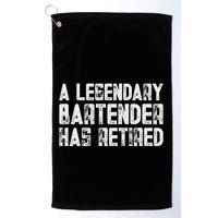 Legendary Bartender Has Retired Funny Retirement Golf Towel