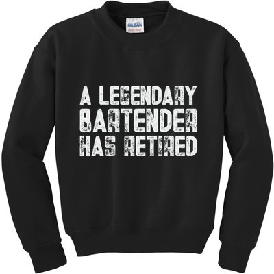 Legendary Bartender Has Retired Funny Retirement Kids Sweatshirt
