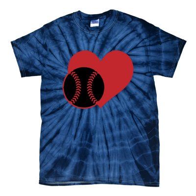 Love Baseball Heart Gift For Fan Baseball Sport Team Tie-Dye T-Shirt