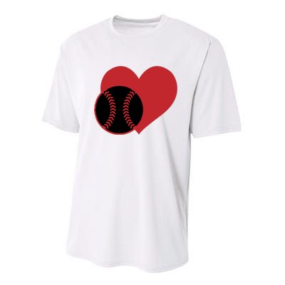 Love Baseball Heart Gift For Fan Baseball Sport Team Performance Sprint T-Shirt