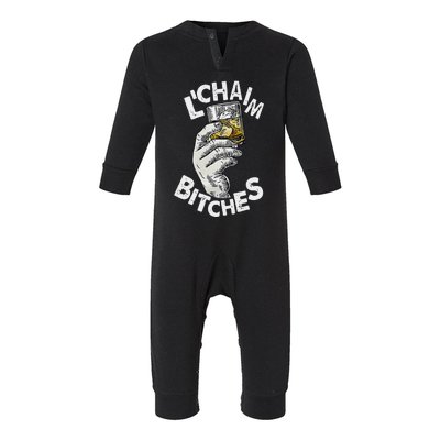 LChaim Bitches Hanukkah Infant Fleece One Piece