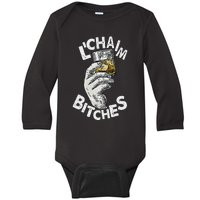 LChaim Bitches Hanukkah Baby Long Sleeve Bodysuit