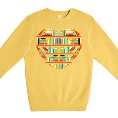 Love Books Heart Premium Crewneck Sweatshirt