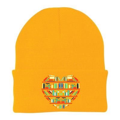 Love Books Heart Knit Cap Winter Beanie