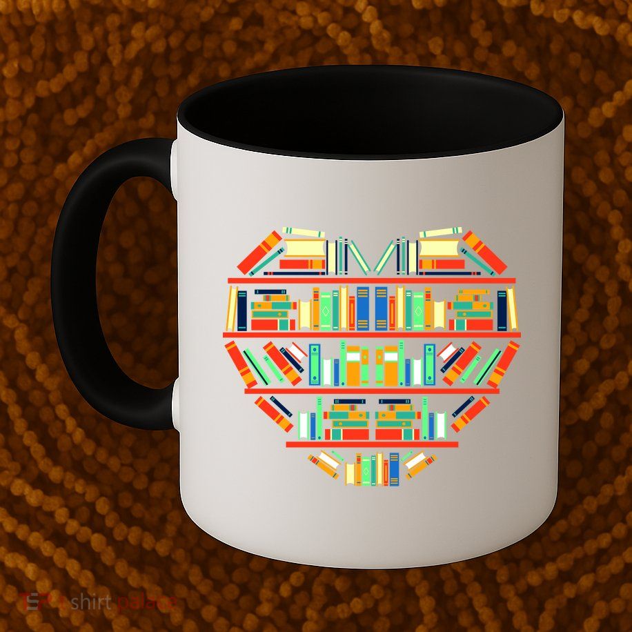 Love Books Heart Mug