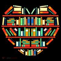 Love Books Heart Mug