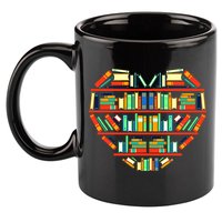 Love Books Heart 11oz C Handle Ceramic Mug