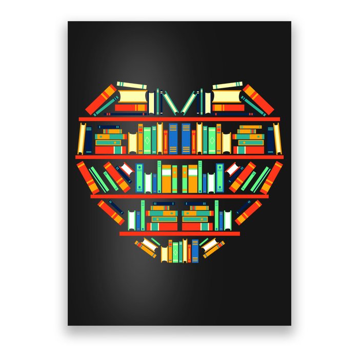 Love Books Heart Poster