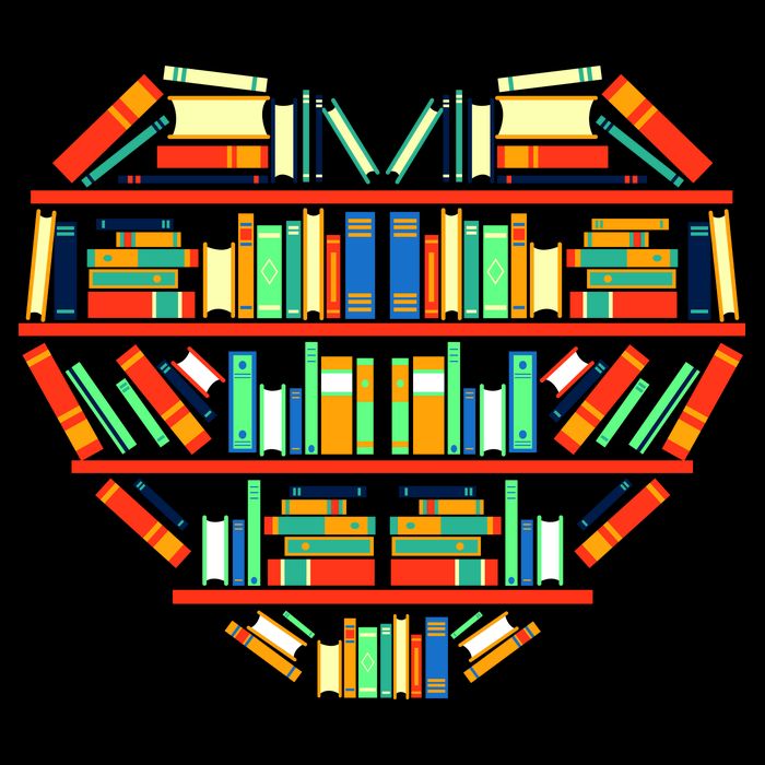 Love Books Heart Poster