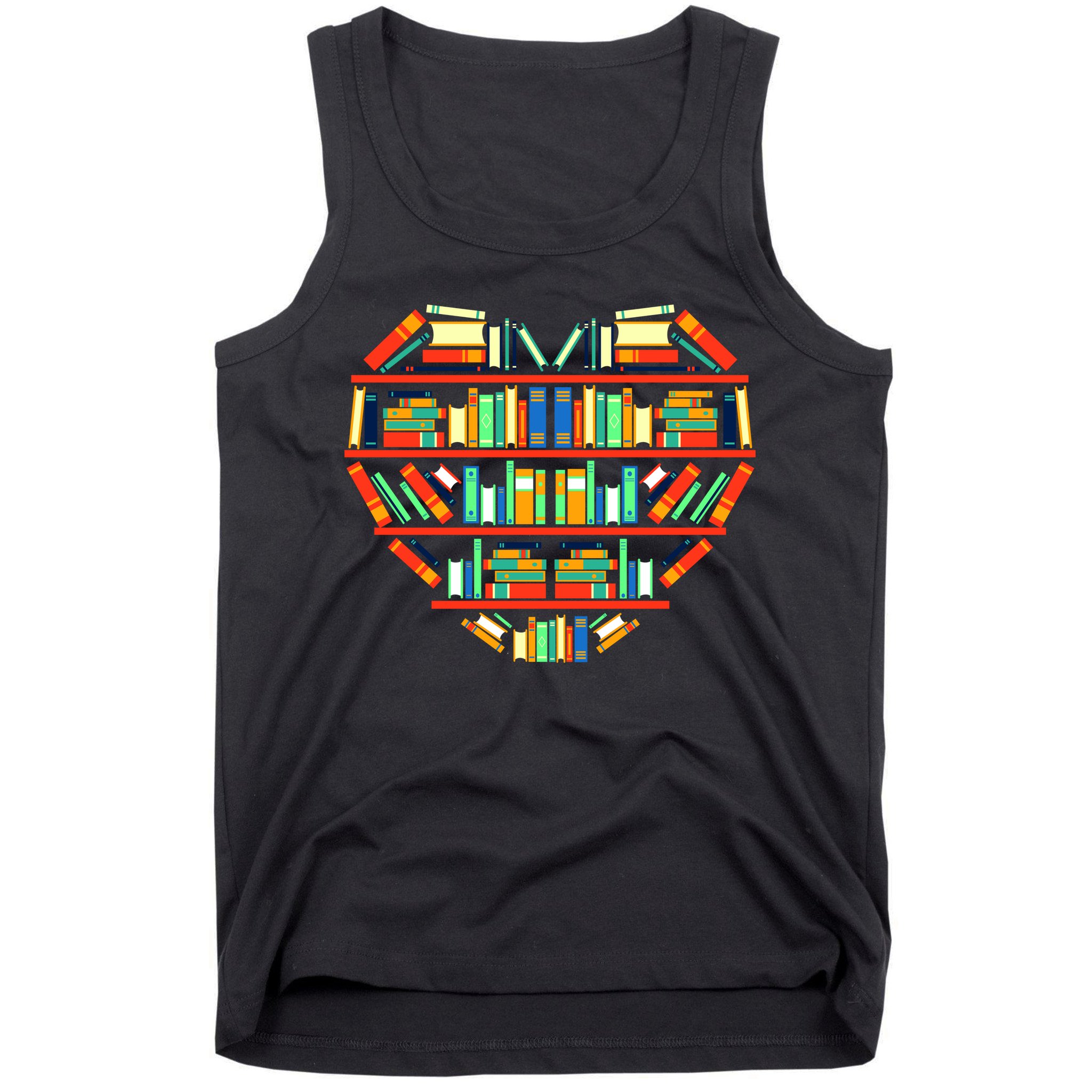 Love Books Heart Tank Top