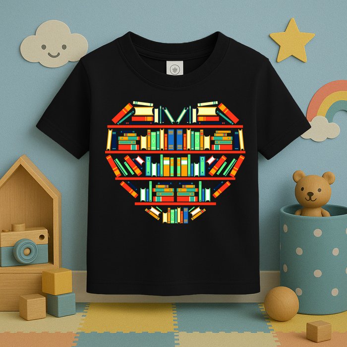Love Books Heart Toddler T-Shirt
