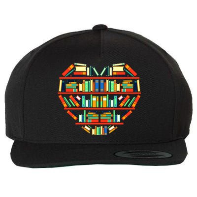 Love Books Heart Wool Snapback Cap