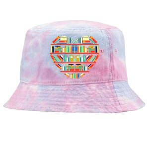 Love Books Heart Tie-Dyed Bucket Hat