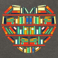 Love Books Heart Cotton Canvas Backpack