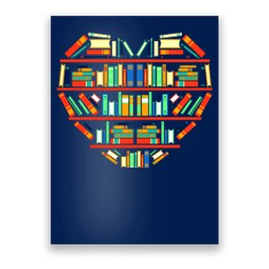 Love Books Heart Poster