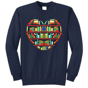 Love Books Heart Tall Sweatshirt