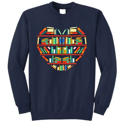 Love Books Heart Tall Sweatshirt