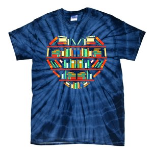 Love Books Heart Tie-Dye T-Shirt