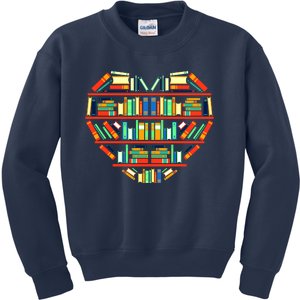 Love Books Heart Kids Sweatshirt