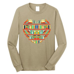 Love Books Heart Long Sleeve Shirt