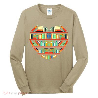 Love Books Heart Tall Long Sleeve T-Shirt