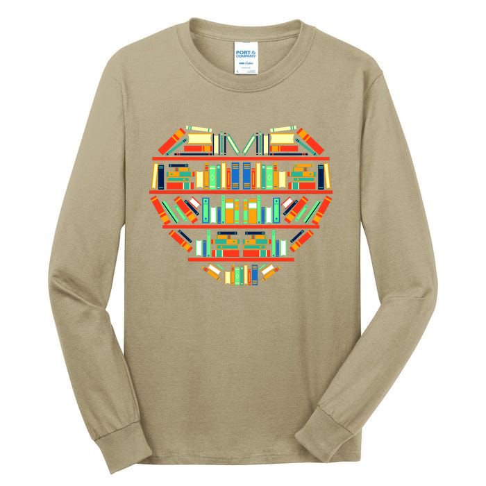 Love Books Heart Tall Long Sleeve T-Shirt