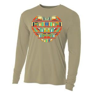 Love Books Heart Cooling Performance Long Sleeve Crew