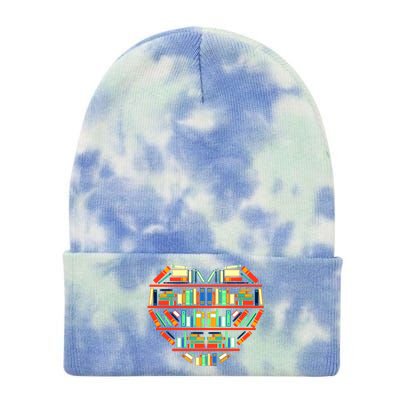 Love Books Heart Tie Dye 12in Knit Beanie