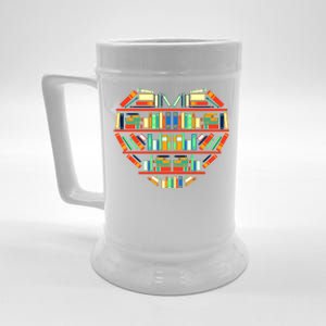 Love Books Heart Beer Stein