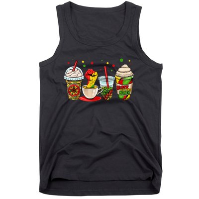 Leopard Black history month coffee cups African pride Tank Top