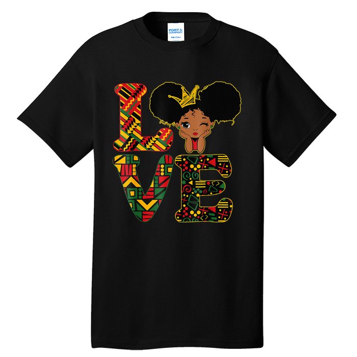 LOVE Black History Month Strong African Tall T-Shirt