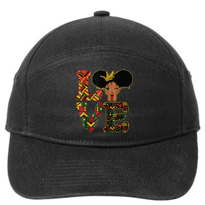 LOVE Black History Month Strong African 7-Panel Snapback Hat