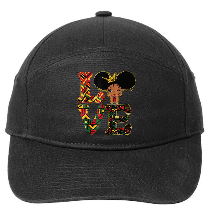 LOVE Black History Month Strong African 7-Panel Snapback Hat