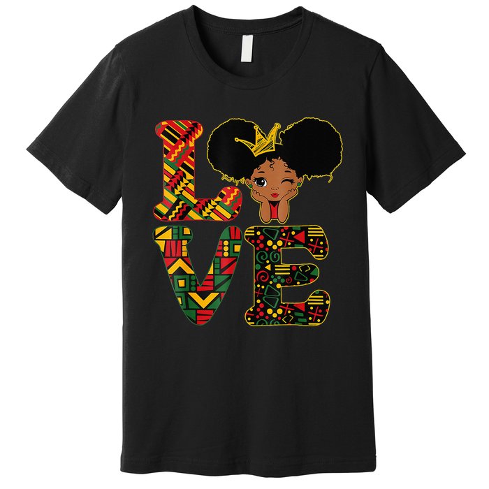 LOVE Black History Month Strong African Premium T-Shirt