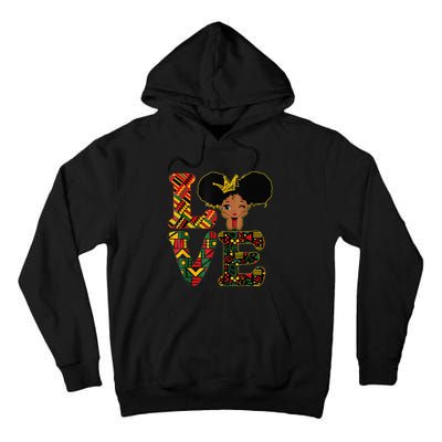 LOVE Black History Month Strong African Tall Hoodie