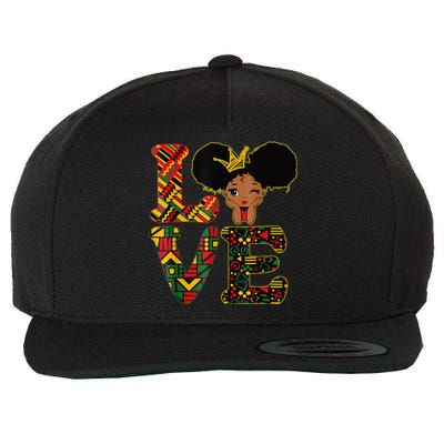 LOVE Black History Month Strong African Wool Snapback Cap