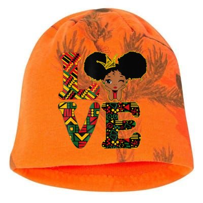 LOVE Black History Month Strong African Kati - Camo Knit Beanie