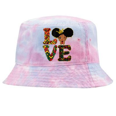 LOVE Black History Month Strong African Tie-Dyed Bucket Hat