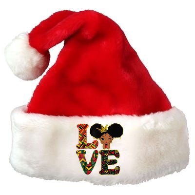 LOVE Black History Month Strong African Premium Christmas Santa Hat