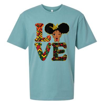 LOVE Black History Month Strong African Sueded Cloud Jersey T-Shirt