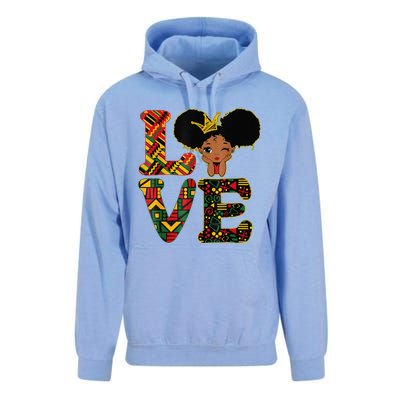 LOVE Black History Month Strong African Unisex Surf Hoodie