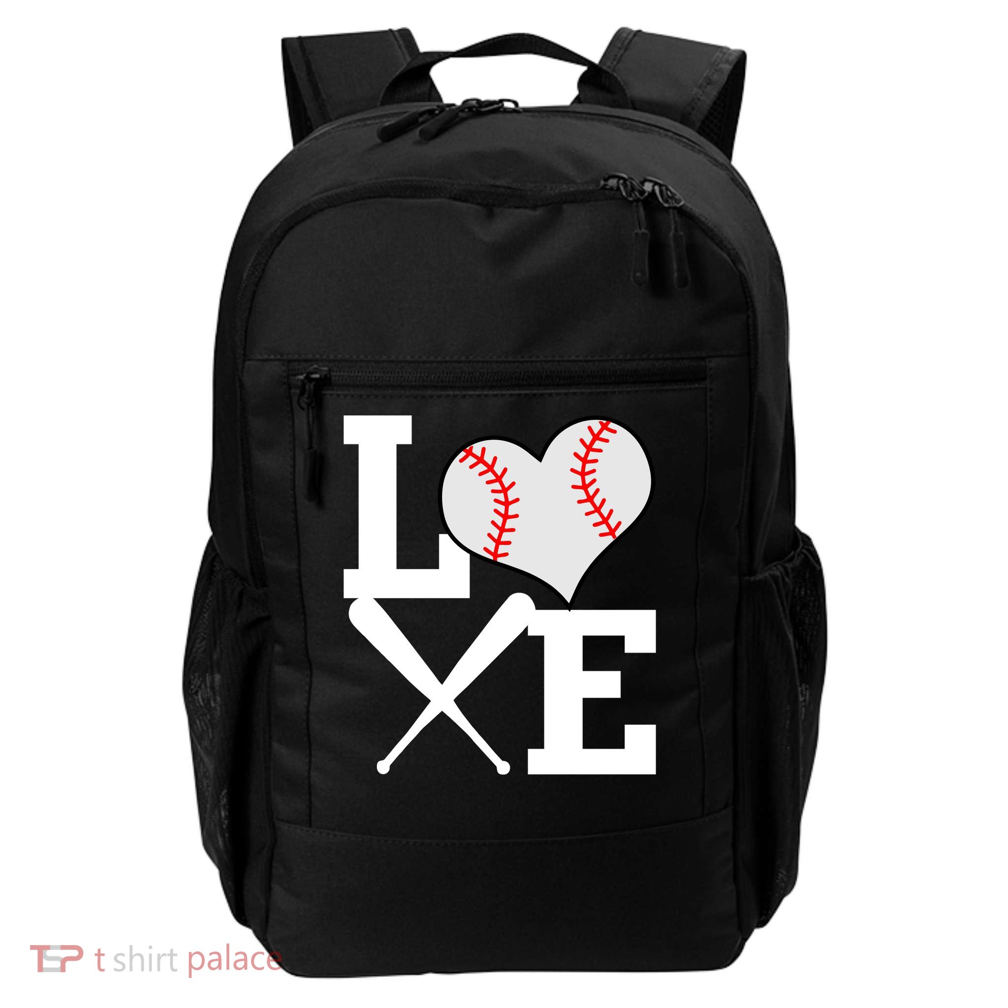 Love Baseball Heart Graphic Daily Commute Backpack
