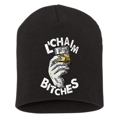 LChaim Bitches Hanukkah Short Acrylic Beanie