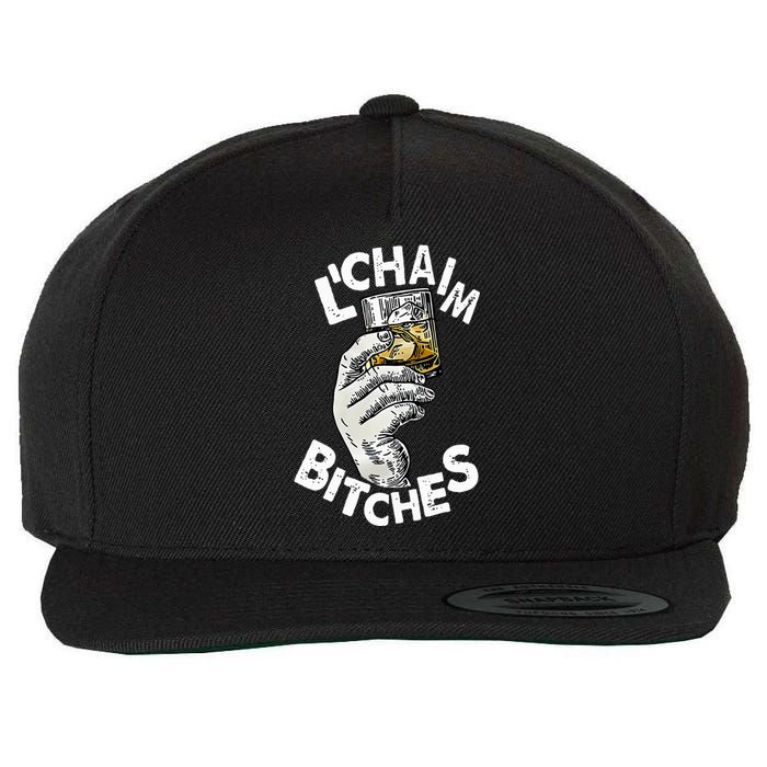 LChaim Bitches Hanukkah Wool Snapback Cap