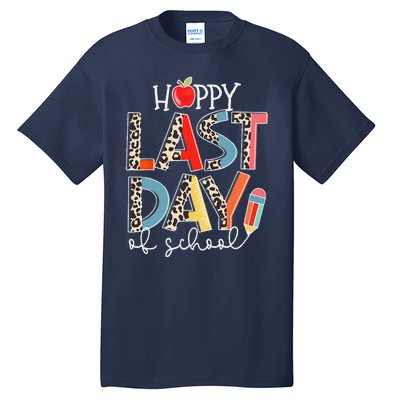 Leopard Boho Happy Last Day Of School Teacher & Students Tall T-Shirt