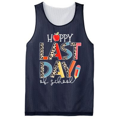 Leopard Boho Happy Last Day Of School Teacher & Students Mesh Reversible Basketball Jersey Tank