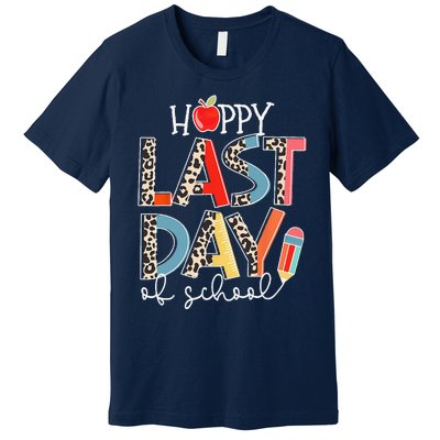 Leopard Boho Happy Last Day Of School Teacher & Students Premium T-Shirt