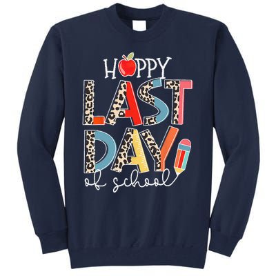 Leopard Boho Happy Last Day Of School Teacher & Students Tall Sweatshirt