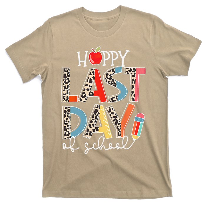 Leopard Boho Happy Last Day Of School Teacher & Students T-Shirt